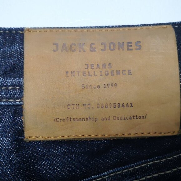 Jack & Jones Regular Fit Men's Size 29/32 Clark Dark Wash Button Fly Jeans - Picture 4 of 15